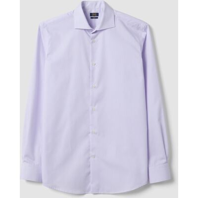 OVS , Camicia Bianca A Righe In Puro Cotone Con Collo Francese Slim Fit No Iron, Uomo, Bianco, Taglia: 40 OVS , Camicia Bianca A Righe In Puro Cotone Con Collo Francese Slim Fit No Iron, Uomo, Bianco, Taglia: 40