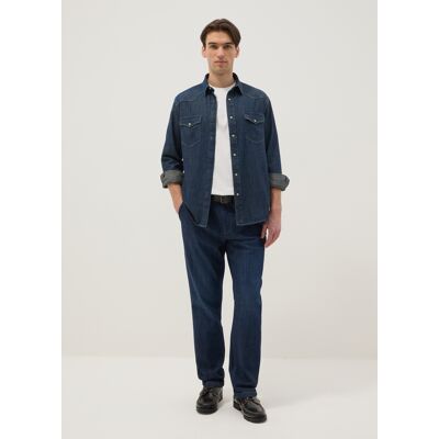OVS , Camicia In Puro Cotone Denim Blu Regular Fit Con Tasche, Uomo, Denim, Taglia: XL OVS , Camicia In Puro Cotone Denim Blu Regular Fit Con Tasche, Uomo, Denim, Taglia: XL