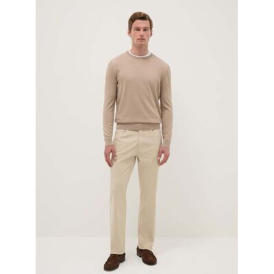 OVS , Pantaloni Beige In Cotone Elasticizzato Regular Fit, Uomo, Beige, Taglia: 50 OVS , Pantaloni Beige In Cotone Elasticizzato Regular Fit, Uomo, Beige, Taglia: 50