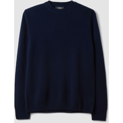 OVS , Maglia Blu Girocollo In Misto Lana Regular Fit, Uomo, Blu, Taglia: XXL OVS , Maglia Blu Girocollo In Misto Lana Regular Fit, Uomo, Blu, Taglia: XXL
