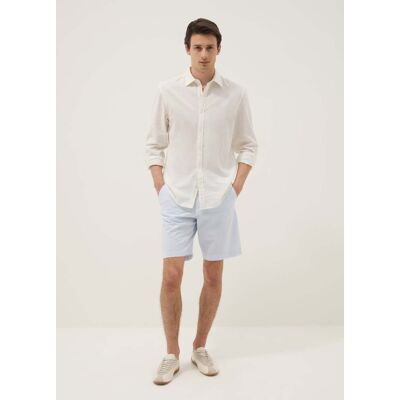 OVS , Shorts Chino Azzurri In Cotone Elasticizzato A Righe Regular Fit, Uomo, Azzurro, Taglia: 50 OVS , Shorts Chino Azzurri In Cotone Elasticizzato A Righe Regular Fit, Uomo, Azzurro, Taglia: 50
