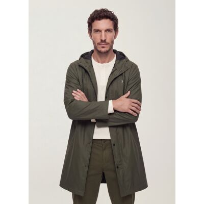URBAN COMMUTER , Impermeabile Verde Regular Fit Con Zip, Uomo, Verde, Taglia: XXL URBAN COMMUTER , Impermeabile Verde Regular Fit Con Zip, Uomo, Verde, Taglia: XXL