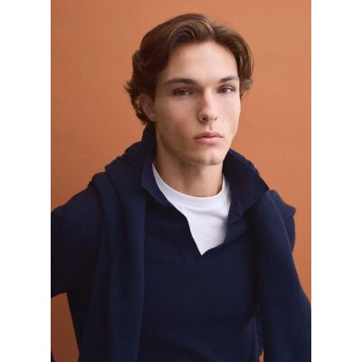 PIOMBO , Polo Blu In Puro Cotone A Maniche Lunghe, Uomo, Blu, Taglia: XXL PIOMBO , Polo Blu In Puro Cotone A Maniche Lunghe, Uomo, Blu, Taglia: XXL