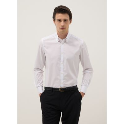 OVS , Camicia Bianca Con Colletto Button Down Slim Fit, Uomo, Bianco, Taglia: 44 OVS , Camicia Bianca Con Colletto Button Down Slim Fit, Uomo, Bianco, Taglia: 44