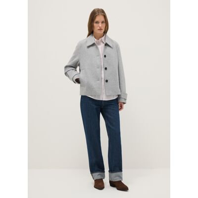 OVS , Cappotto Corto Grigio Regular Fit Con Bottoni, Donna, Grigio, Taglia: XL OVS , Cappotto Corto Grigio Regular Fit Con Bottoni, Donna, Grigio, Taglia: XL