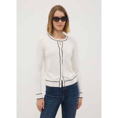 OVS , Cardigan Bianco In Viscosa Elasticizzata Regular Fit, Donna, Bianco, Taglia: M OVS , Cardigan Bianco In Viscosa Elasticizzata Regular Fit, Donna, Bianco, Taglia: M