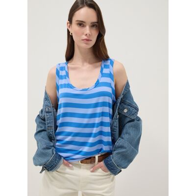 OVS , Tank Top A Righe Multicolor In Viscosa Elasticizzata Regular Fit, Donna, Multicolor, Taglia: XL OVS , Tank Top A Righe Multicolor In Viscosa Elasticizzata Regular Fit, Donna, Multicolor, Taglia: XL