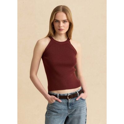 LES COPAINS , Tank Top Fitted In Misto Viscosa Rosso, Donna, Rosso, Taglia: L LES COPAINS , Tank Top Fitted In Misto Viscosa Rosso, Donna, Rosso, Taglia: L