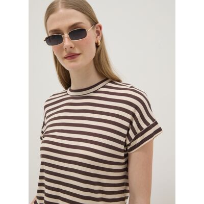 OVS , T-shirt In Viscosa Elasticizzata A Righe Multicolor Regular Fit, Donna, Multicolor, Taglia: XL OVS , T-shirt In Viscosa Elasticizzata A Righe Multicolor Regular Fit, Donna, Multicolor, Taglia: XL