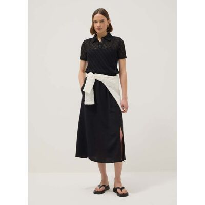 OVS , Gonna Lunga Nera Regular Fit Con Vita Elasticizzata E Spacco, Donna, Nero, Taglia: XL OVS , Gonna Lunga Nera Regular Fit Con Vita Elasticizzata E Spacco, Donna, Nero, Taglia: XL