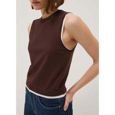 OVS , Tank Top Senza Maniche In Misto Viscosa Marrone Regular Fit, Donna, Marrone, Taglia: S OVS , Tank Top Senza Maniche In Misto Viscosa Marrone Regular Fit, Donna, Marrone, Taglia: S