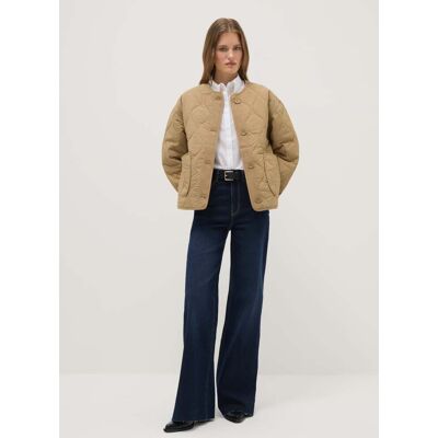 OVS , Giacca Imbottita Beige Regular Fit Con Bottoni, Donna, Beige, Taglia: XL OVS , Giacca Imbottita Beige Regular Fit Con Bottoni, Donna, Beige, Taglia: XL
