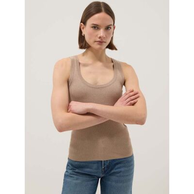 OVS , Tank Top Fitted In Misto Viscosa Beige, Donna, Beige, Taglia: L OVS , Tank Top Fitted In Misto Viscosa Beige, Donna, Beige, Taglia: L