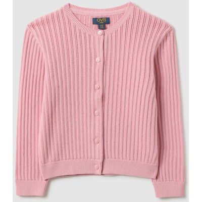 OVS KIDS , Cardigan In Puro Cotone Rosa A Righe Da Bambina Regular Fit, Rosa, Taglia: 5-6 OVS KIDS , Cardigan In Puro Cotone Rosa A Righe Da Bambina Regular Fit, Rosa, Taglia: 5-6