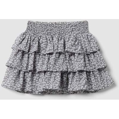 OVS KIDS , Gonna Grigia A Balze Con Fantasia Animalier Per Bambina, Grigio, Taglia: 4-5 OVS KIDS , Gonna Grigia A Balze Con Fantasia Animalier Per Bambina, Grigio, Taglia: 4-5