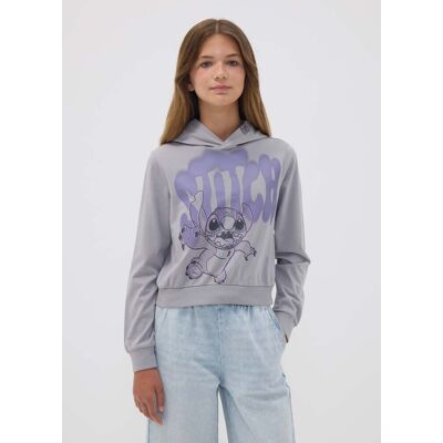 Disney , Felpa Con Cappuccio Grigia In Puro Cotone Con Stampa Lilo & Stitch Per Ragazza, Bambina, Grigio, Taglia: 10-11 Disney , Felpa Con Cappuccio Grigia In Puro Cotone Con Stampa Lilo & Stitch Per Ragazza, Bambina, Grigio, Taglia: 10-11