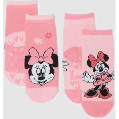 FAGOTTINO , Bipack Calze Rosa Da Neonata In Misto Cotone Regular Fit E Disegno Minnie, Bambina, Rosa, Taglia: 18-24 FAGOTTINO , Bipack Calze Rosa Da Neonata In Misto Cotone Regular Fit E Disegno Minnie, Bambina, Rosa, Taglia: 18-24