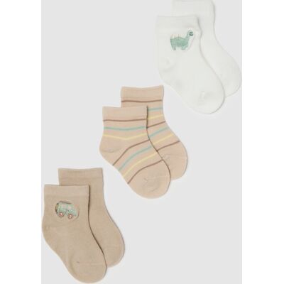 FAGOTTINO , Tripack Calze In Misto Cotone Multicolor Da Neonato Con Ricami, Bambino, Multicolor, Taglia: 6-12 FAGOTTINO , Tripack Calze In Misto Cotone Multicolor Da Neonato Con Ricami, Bambino, Multicolor, Taglia: 6-12