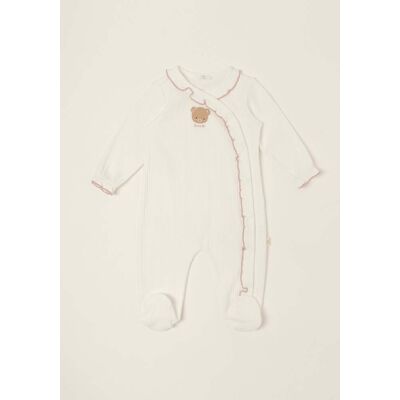 IANA , Tutina Bianca In Puro Cotone Da Neonata, Bianco, Taglia: 6 IANA , Tutina Bianca In Puro Cotone Da Neonata, Bianco, Taglia: 6