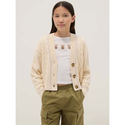 OVS KIDS , Cardigan Intrecciato In Misto Cotone Beige Da Ragazza Oversize Fit, Bambina, Beige, Taglia: 10-11 OVS KIDS , Cardigan Intrecciato In Misto Cotone Beige Da Ragazza Oversize Fit, Bambina, Beige, Taglia: 10-11