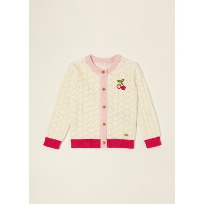 IANA , Cardigan Bianco In Puro Cotone Da Neonata Regular Fit, Bianco, Taglia: 6 IANA , Cardigan Bianco In Puro Cotone Da Neonata Regular Fit, Bianco, Taglia: 6