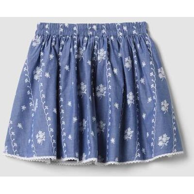 OVS KIDS , Gonna Mini Blu In Puro Cotone Con Ricami, Bambina, Blu, Taglia: 6-7 OVS KIDS , Gonna Mini Blu In Puro Cotone Con Ricami, Bambina, Blu, Taglia: 6-7