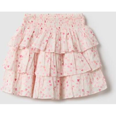 OVS KIDS , Gonna A Balze In Puro Cotone Multicolor Da Bambina Con Motivo Floreale, Multicolor, Taglia: 6-7 OVS KIDS , Gonna A Balze In Puro Cotone Multicolor Da Bambina Con Motivo Floreale, Multicolor, Taglia: 6-7