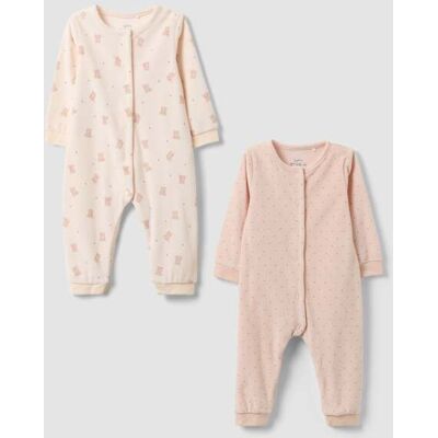 FAGOTTINO , Bipack Di Tutine Multicolor In Misto Cotone Per Neonata, Bambina, Multicolor, Taglia: 12-18 FAGOTTINO , Bipack Di Tutine Multicolor In Misto Cotone Per Neonata, Bambina, Multicolor, Taglia: 12-18