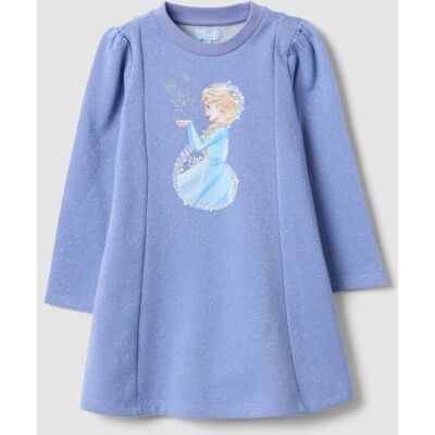 Disney , Abito Viola In Misto Cotone Con Stampa Frozen E Glitter Per Bambina, Viola, Taglia: 3-4 Disney , Abito Viola In Misto Cotone Con Stampa Frozen E Glitter Per Bambina, Viola, Taglia: 3-4