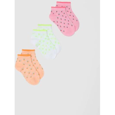 OVS KIDS , Tripack Calzini In Misto Cotone Multicolor Da Bambina Con Frutta, Multicolor, Taglia: 31/33 OVS KIDS , Tripack Calzini In Misto Cotone Multicolor Da Bambina Con Frutta, Multicolor, Taglia: 31/33