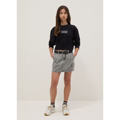 OVS KIDS , Gonna In Puro Cotone Grigia Da Ragazza Regular Fit Con Cintura, Bambina, Grigio, Taglia: 11-12 OVS KIDS , Gonna In Puro Cotone Grigia Da Ragazza Regular Fit Con Cintura, Bambina, Grigio, Taglia: 11-12