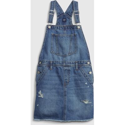 GAP KIDS , Gonna Salopette Corta In Denim, Bambina, Denim, Taglia: M/134-137 GAP KIDS , Gonna Salopette Corta In Denim, Bambina, Denim, Taglia: M/134-137