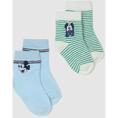 FAGOTTINO , Bipack Calze In Misto Cotone Multicolor Da Neonato Con Ricamo Topolino, Bambino, Multicolor, Taglia: 18-24 FAGOTTINO , Bipack Calze In Misto Cotone Multicolor Da Neonato Con Ricamo Topolino, Bambino, Multicolor, Taglia: 18-24