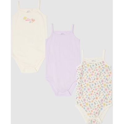 FAGOTTINO , Tripack Body In Puro Cotone Multicolor Da Neonata, Bambina, Multicolor, Taglia: 12-18 FAGOTTINO , Tripack Body In Puro Cotone Multicolor Da Neonata, Bambina, Multicolor, Taglia: 12-18