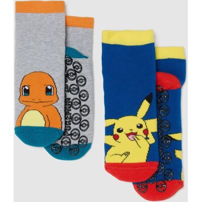 Warner Bros , Bipack Calze In Cotone Elasticizzato Multicolor Da Bambino Con Pokémon, Multicolor, Taglia: 34/36 Warner Bros , Bipack Calze In Cotone Elasticizzato Multicolor Da Bambino Con Pokémon, Multicolor, Taglia: 34/36