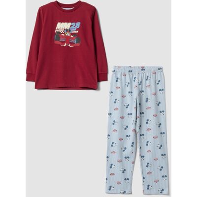 Disney , Pigiama Rosso In Puro Cotone Organico Con Stampa Mickey Mouse Per Bambino, Multicolor, Taglia: 6-7 Disney , Pigiama Rosso In Puro Cotone Organico Con Stampa Mickey Mouse Per Bambino, Multicolor, Taglia: 6-7