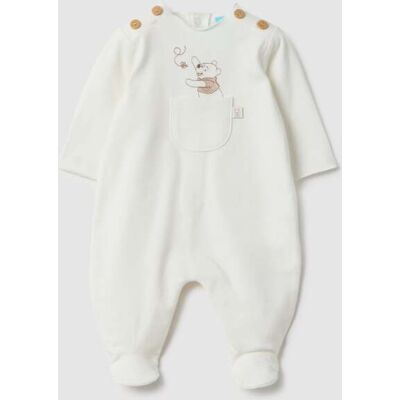 FAGOTTINO , Tutina In Cotone Elasticizzato Bianca Da Neonato Con Piedini Integrati, Unisex, Bianco, Taglia: 3-6 FAGOTTINO , Tutina In Cotone Elasticizzato Bianca Da Neonato Con Piedini Integrati, Unisex, Bianco, Taglia: 3-6