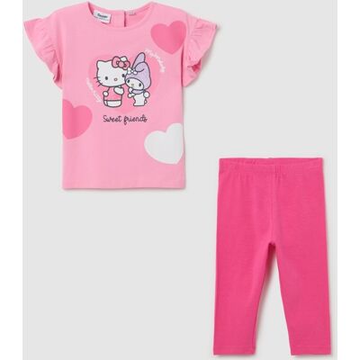 FAGOTTINO , Jogging Set Stampa Glitter Hello Kitty E My Melody, Bambina, Rosa, Taglia: 18-24 FAGOTTINO , Jogging Set Stampa Glitter Hello Kitty E My Melody, Bambina, Rosa, Taglia: 18-24