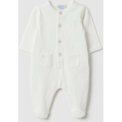 FAGOTTINO , Tutina In Puro Cotone Bianca Da Neonato Con Piedini Integrati, Unisex, Bianco, Taglia: 3-6 FAGOTTINO , Tutina In Puro Cotone Bianca Da Neonato Con Piedini Integrati, Unisex, Bianco, Taglia: 3-6