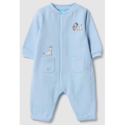 FAGOTTINO , Tutina Azzurra Da Neonato In Puro Cotone Con Applicazioni, Azzurro, Taglia: 3-6 FAGOTTINO , Tutina Azzurra Da Neonato In Puro Cotone Con Applicazioni, Azzurro, Taglia: 3-6