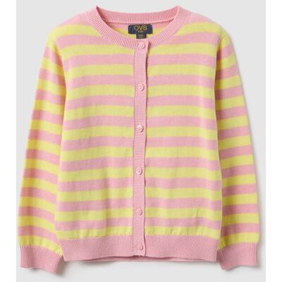 OVS KIDS , Cardigan In Puro Cotone A Righe Multicolor Da Bambina Regular Fit, Multicolor, Taglia: 8-9 OVS KIDS , Cardigan In Puro Cotone A Righe Multicolor Da Bambina Regular Fit, Multicolor, Taglia: 8-9
