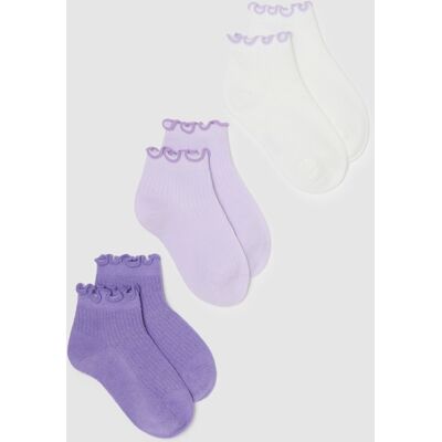 OVS KIDS , Tripack Calze Corte In Misto Cotone Multicolor Da Bambina Regular Fit, Multicolor, Taglia: 31/33 OVS KIDS , Tripack Calze Corte In Misto Cotone Multicolor Da Bambina Regular Fit, Multicolor, Taglia: 31/33
