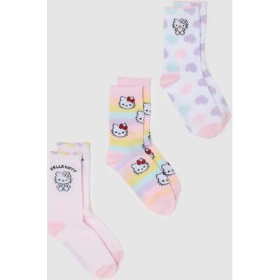 OVS KIDS , Tripack Calze In Misto Cotone Multicolor Da Bambina Regular Fit Con Stampa Hello Kitty, Multicolor, Taglia: 25/27 OVS KIDS , Tripack Calze In Misto Cotone Multicolor Da Bambina Regular Fit Con Stampa Hello Kitty, Multicolor, Taglia: 25/27