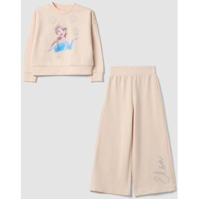 Disney , Completo Jogging Beige In Misto Cotone, Bambina, Beige, Taglia: 5-6 Disney , Completo Jogging Beige In Misto Cotone, Bambina, Beige, Taglia: 5-6