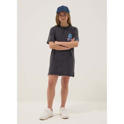 Disney , Abito Grigio In Puro Cotone Da Ragazza Con Stampa Stitch Relaxed Fit, Bambina, Grigio, Taglia: 11-12 Disney , Abito Grigio In Puro Cotone Da Ragazza Con Stampa Stitch Relaxed Fit, Bambina, Grigio, Taglia: 11-12