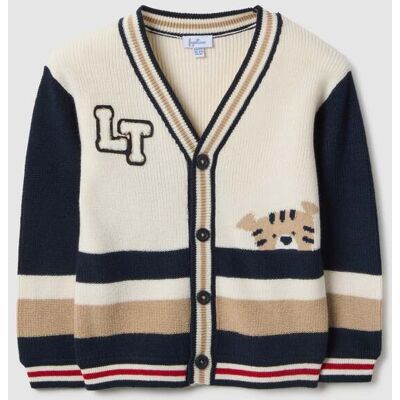 FAGOTTINO , Cardigan Blu E Beige A Righe Da Bimbo, Bambino, Beige, Taglia: 24-30 FAGOTTINO , Cardigan Blu E Beige A Righe Da Bimbo, Bambino, Beige, Taglia: 24-30