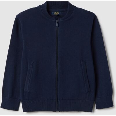 OVS KIDS , Cardigan In Puro Cotone Blu Da Bambino Regular Fit Con Full Zip, Blu, Taglia: 6-7 OVS KIDS , Cardigan In Puro Cotone Blu Da Bambino Regular Fit Con Full Zip, Blu, Taglia: 6-7