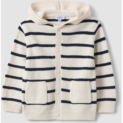 FAGOTTINO , Cardigan In Puro Cotone A Righe Multicolor Da Bimbo Con Cappuccio, Bambino, Multicolor, Taglia: 12-18 FAGOTTINO , Cardigan In Puro Cotone A Righe Multicolor Da Bimbo Con Cappuccio, Bambino, Multicolor, Taglia: 12-18