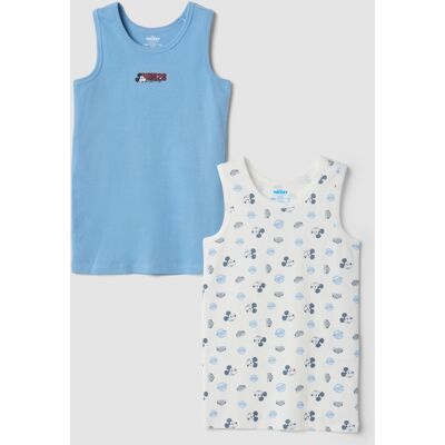 Disney , Bipack Vogatori Azzurro E Bianco In Puro Cotone Organico Con Stampa Mickey, Bambino, Multicolor, Taglia: 3-4 Disney , Bipack Vogatori Azzurro E Bianco In Puro Cotone Organico Con Stampa Mickey, Bambino, Multicolor, Taglia: 3-4