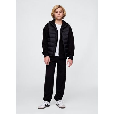 GAP KIDS , Joggers In Misto Cotone Regular Fit Con Logo Gap, Bambino, Nero, Taglia: S/114-130 GAP KIDS , Joggers In Misto Cotone Regular Fit Con Logo Gap, Bambino, Nero, Taglia: S/114-130